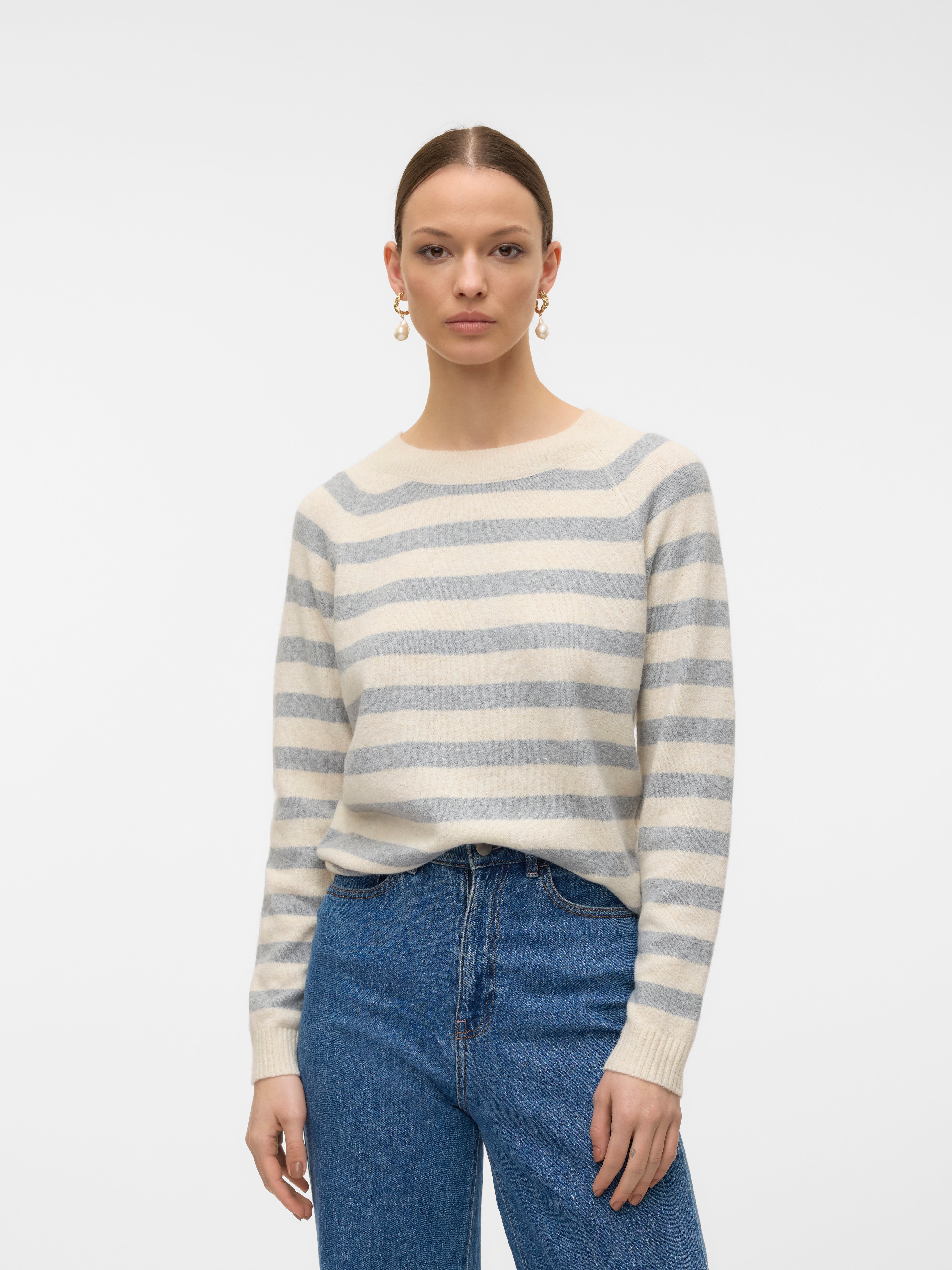 Vero Moda Tall VMDOFFY HOODIE - Trui - birch/melange/crème