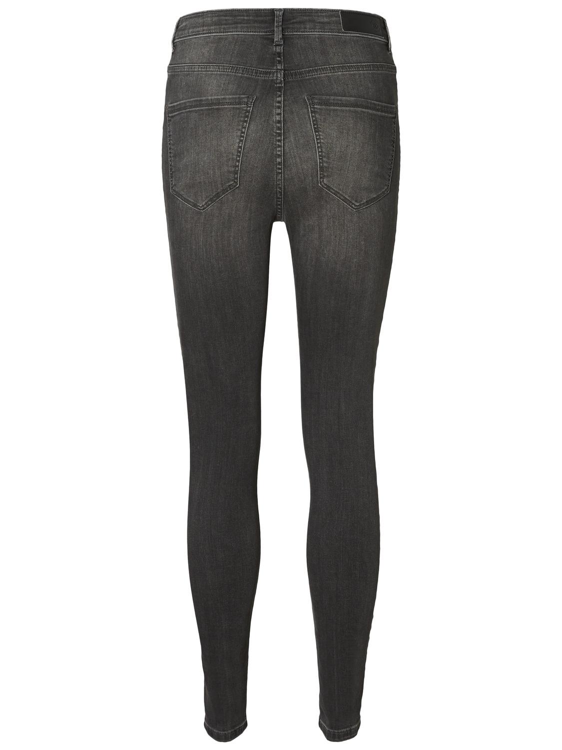 Vero Moda VMSOPHIA Taille haute Skinny Fit Jeans -Dark Grey Denim - 10201804