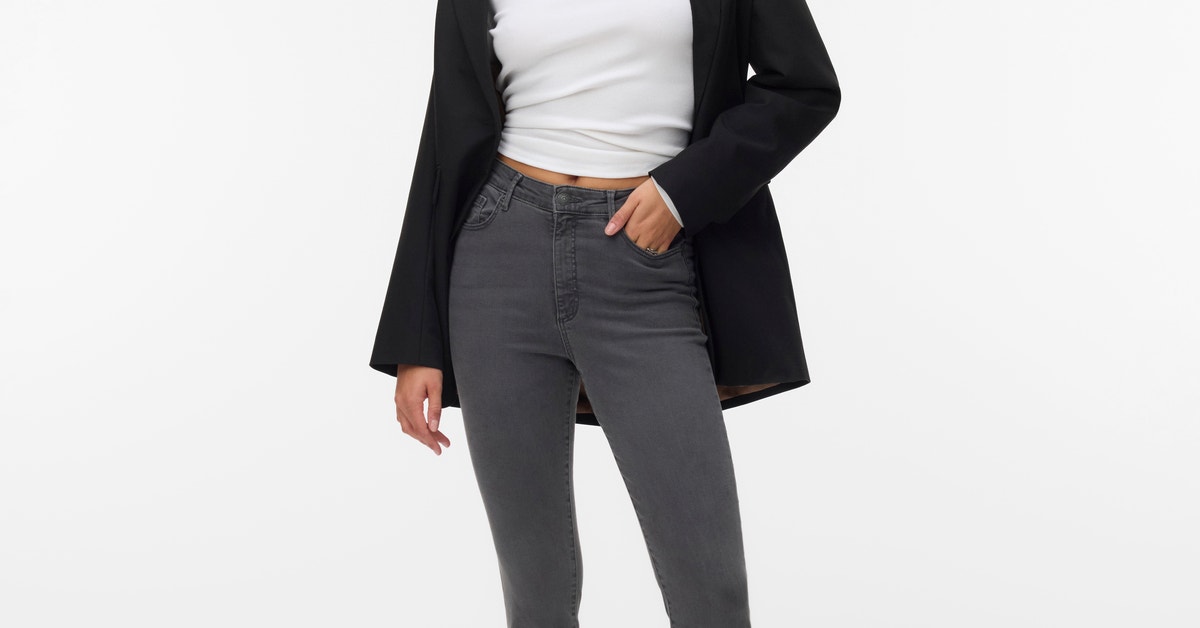 VMSOPHIA Taille haute Skinny Fit Jeans Gris foncé Vero Moda®