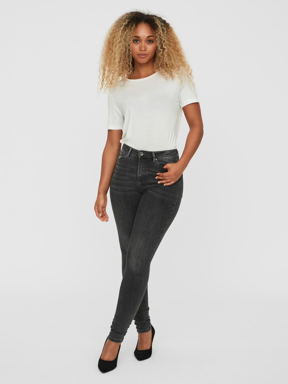 Vero Moda VMSOPHIA Skinny fit Jeans -Dark Grey Denim - 10201804