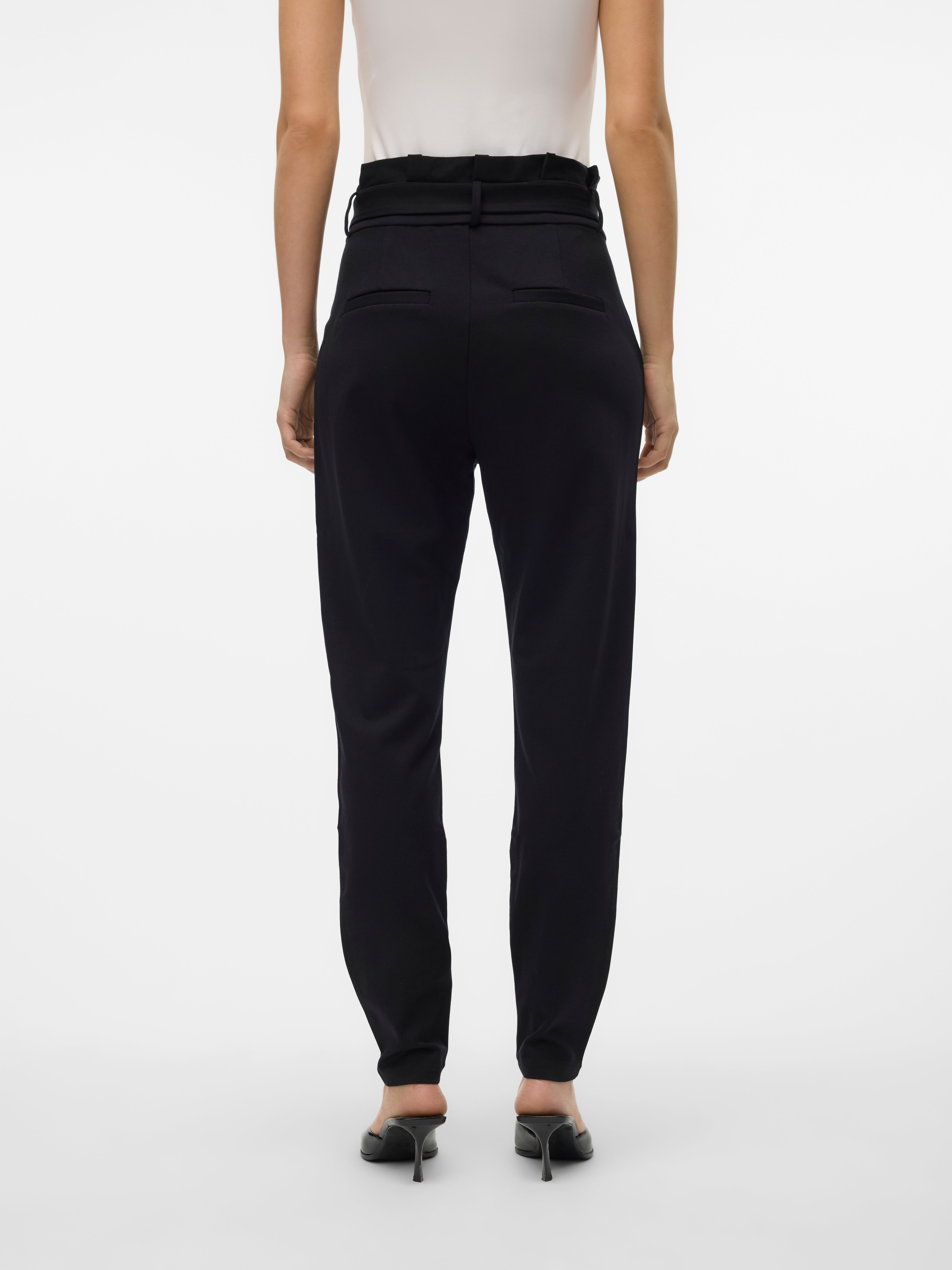 VMEVA High Rise Trousers Black Vero Moda® 