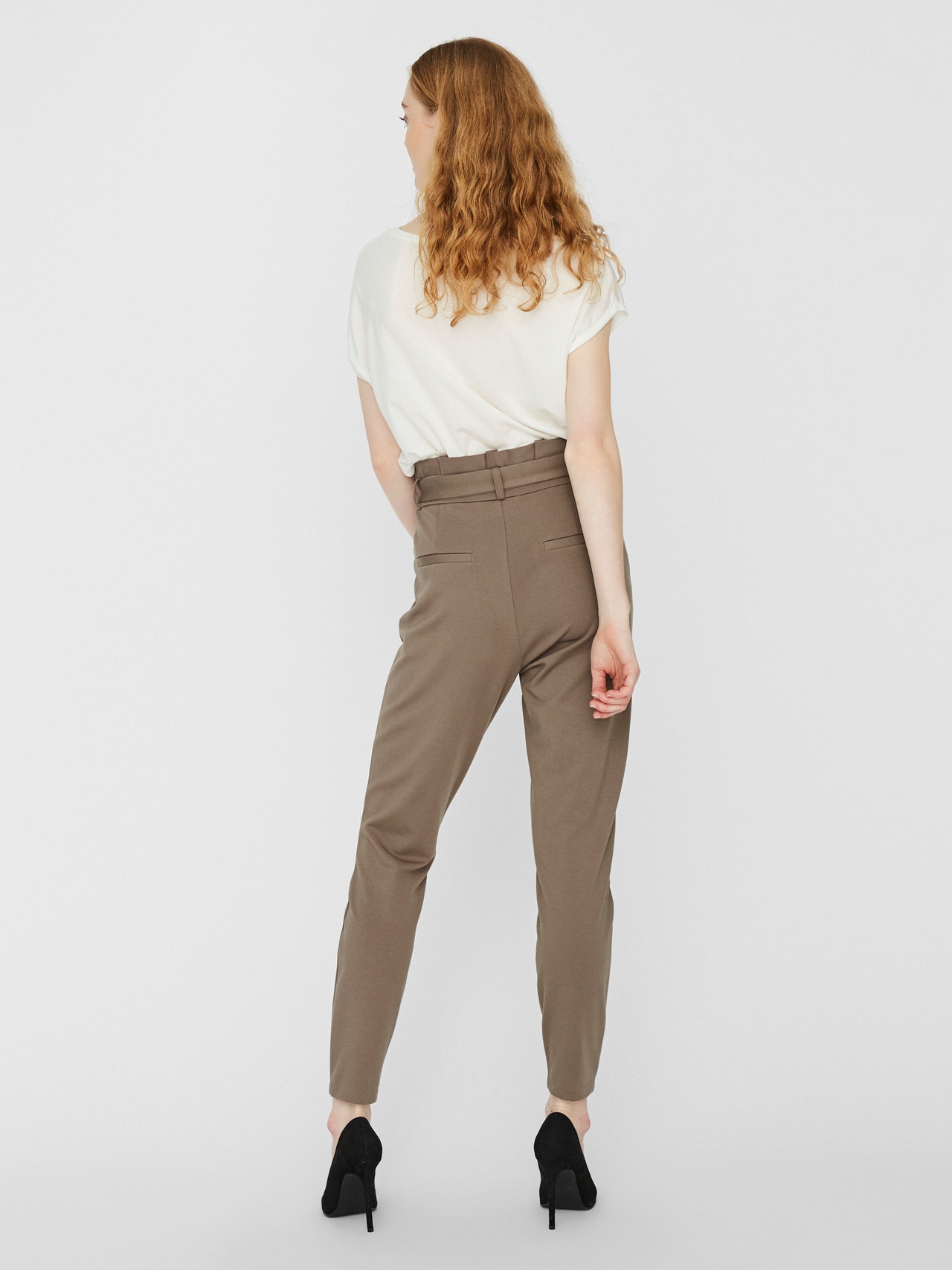 VERO MODA Paperbag Trousers VMEVA High Rise Trousers, Bungee Cord, XL VERO MODA Paperbag Trousers VMEVA High Rise Trousers, Bungee Cord, XL