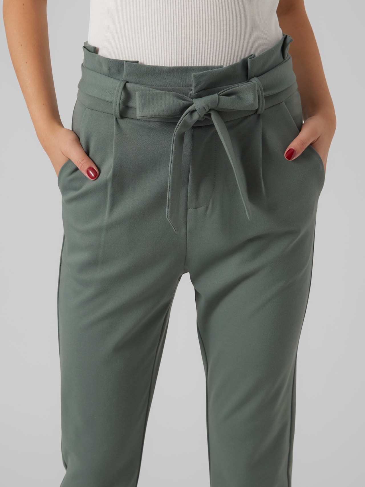 Trousers Dark | Moda® Vero | High rise VMEVA Green