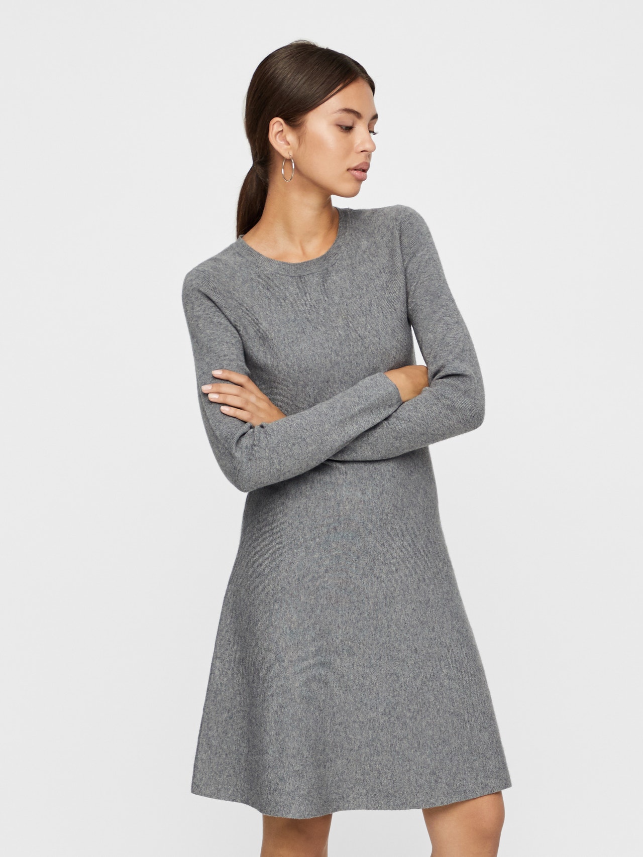 Vero Moda VMNANCY Korte jurk -Medium Grey Melange - 10206027