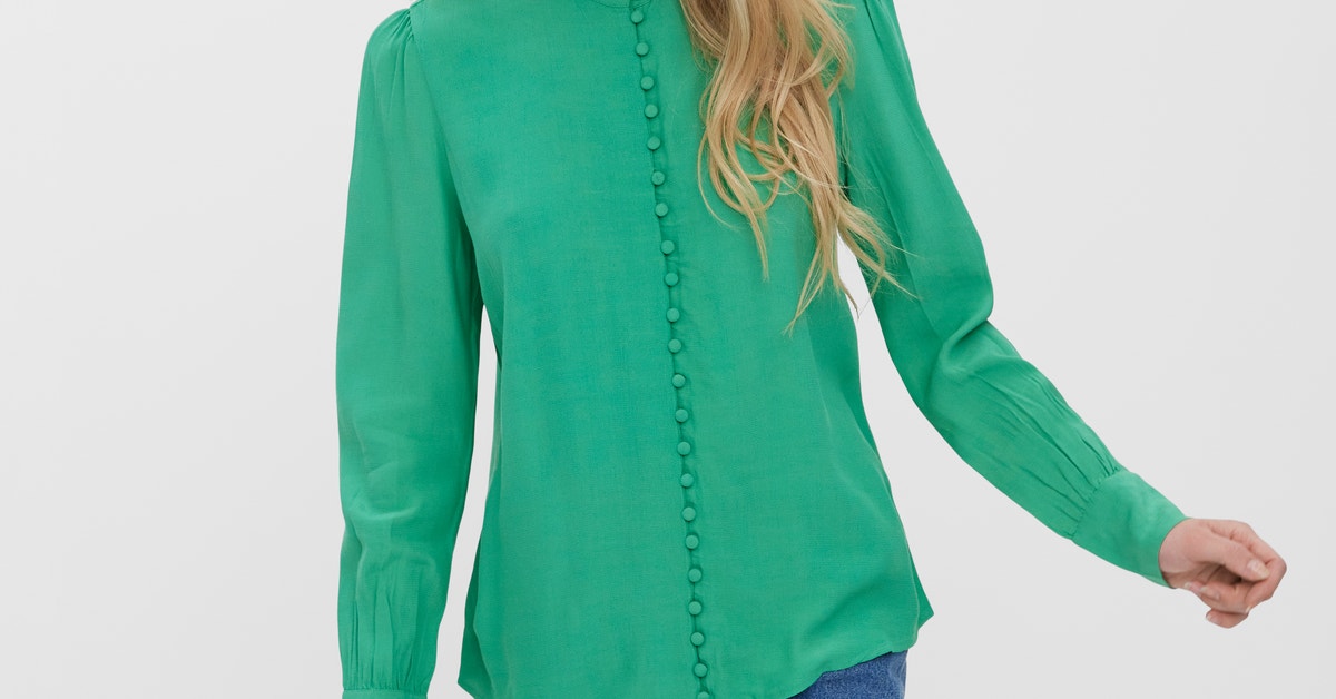 Chemise étagée verte Martine Rose en solde Chemise étagée verte Martine Rose en solde