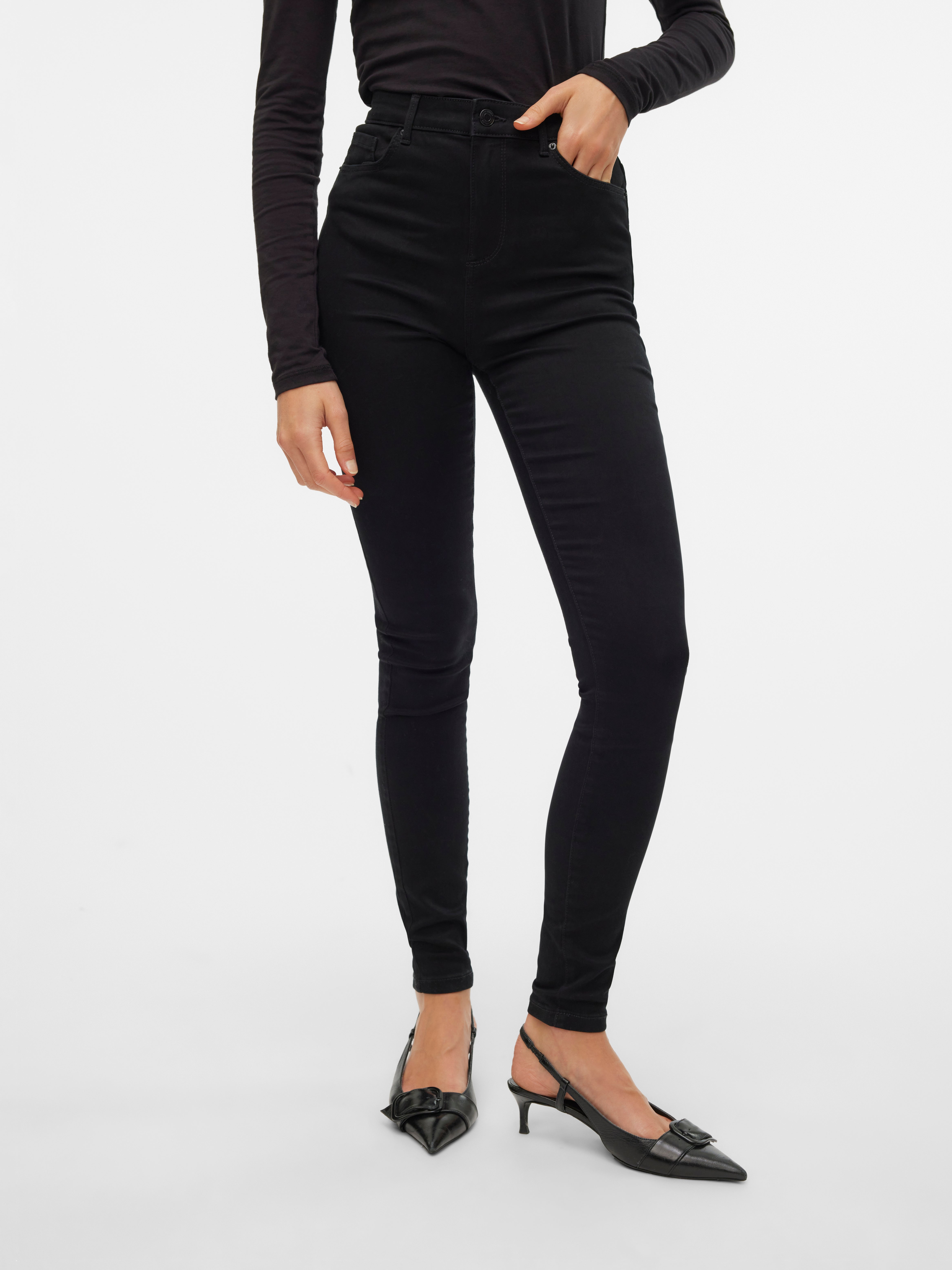 VMSOPHIA High rise Slim Fit Jeans | Black | Vero Moda®