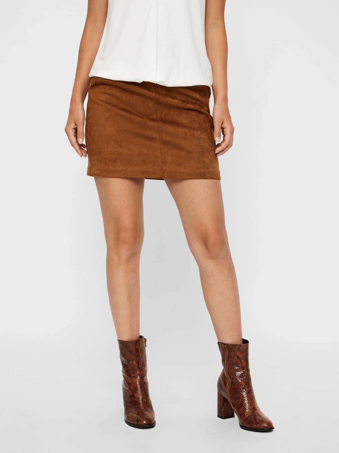 Vmdonnadina faux shop suede short skirt