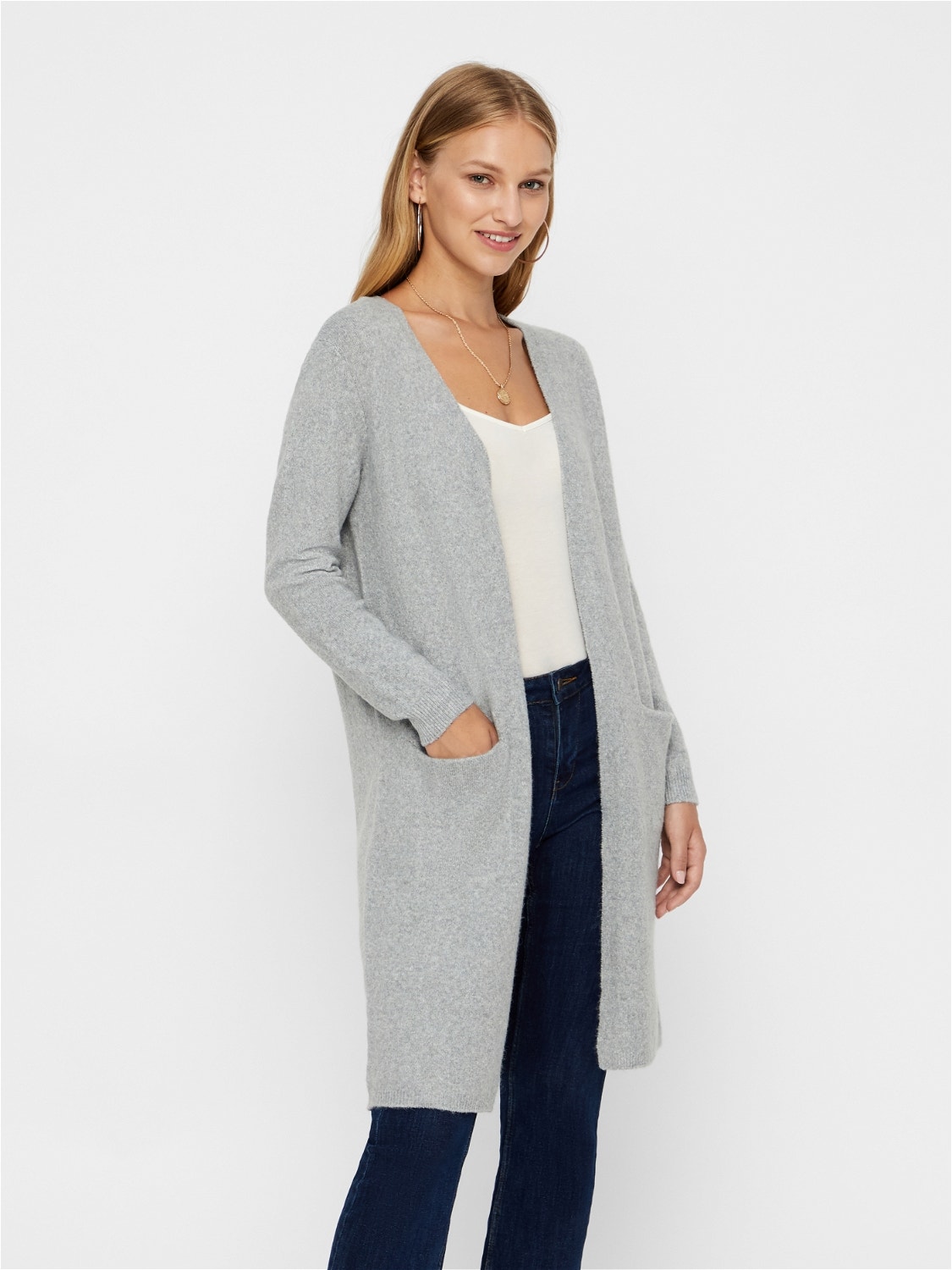 VMDOFFY Knit Cardigan | Vero | Moda® Light Grey