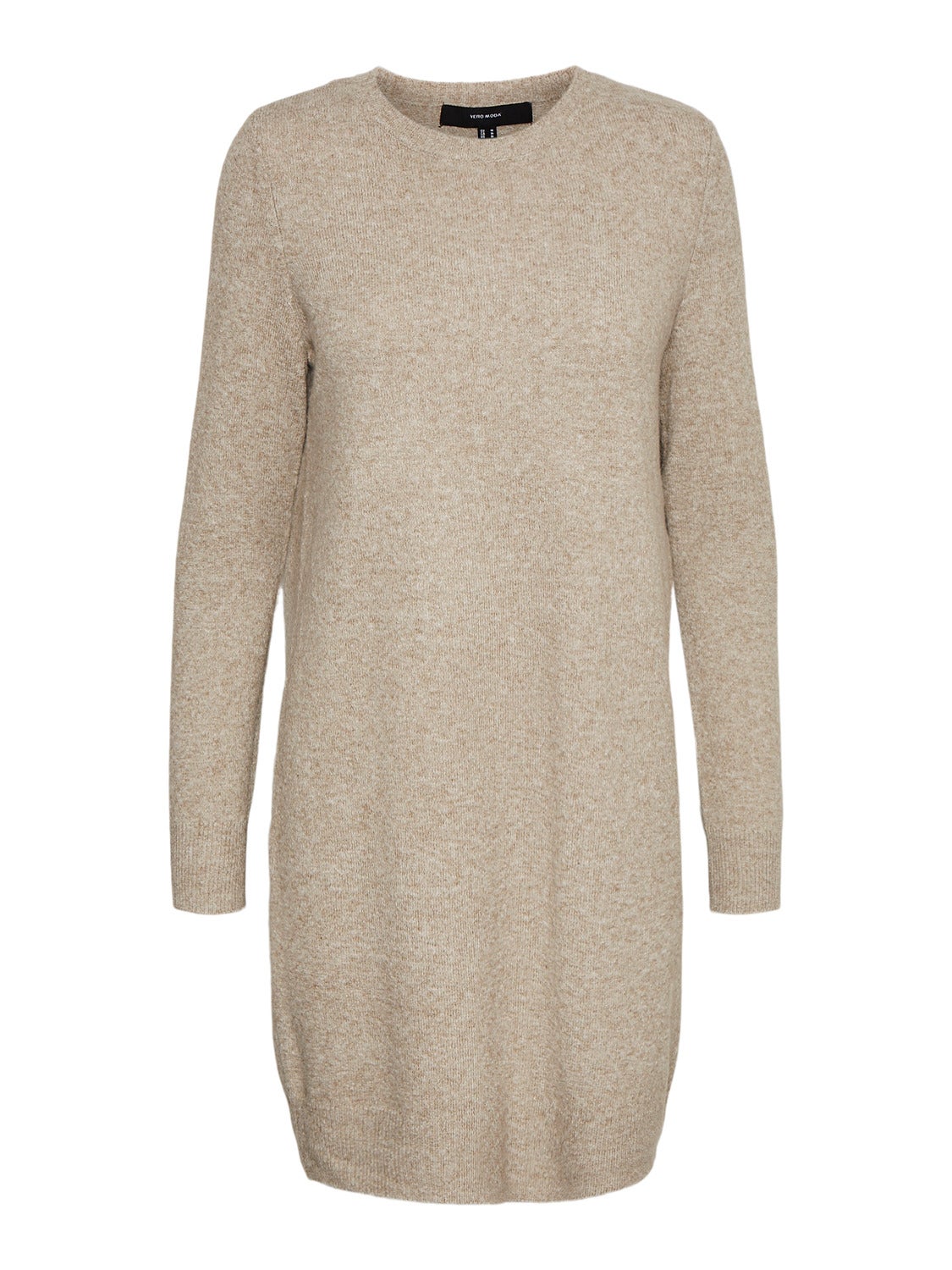 Relaxed Fit O-Neck Ribbed cuffs Regular sleeves Short dress | Light Brown | Vero  Moda®