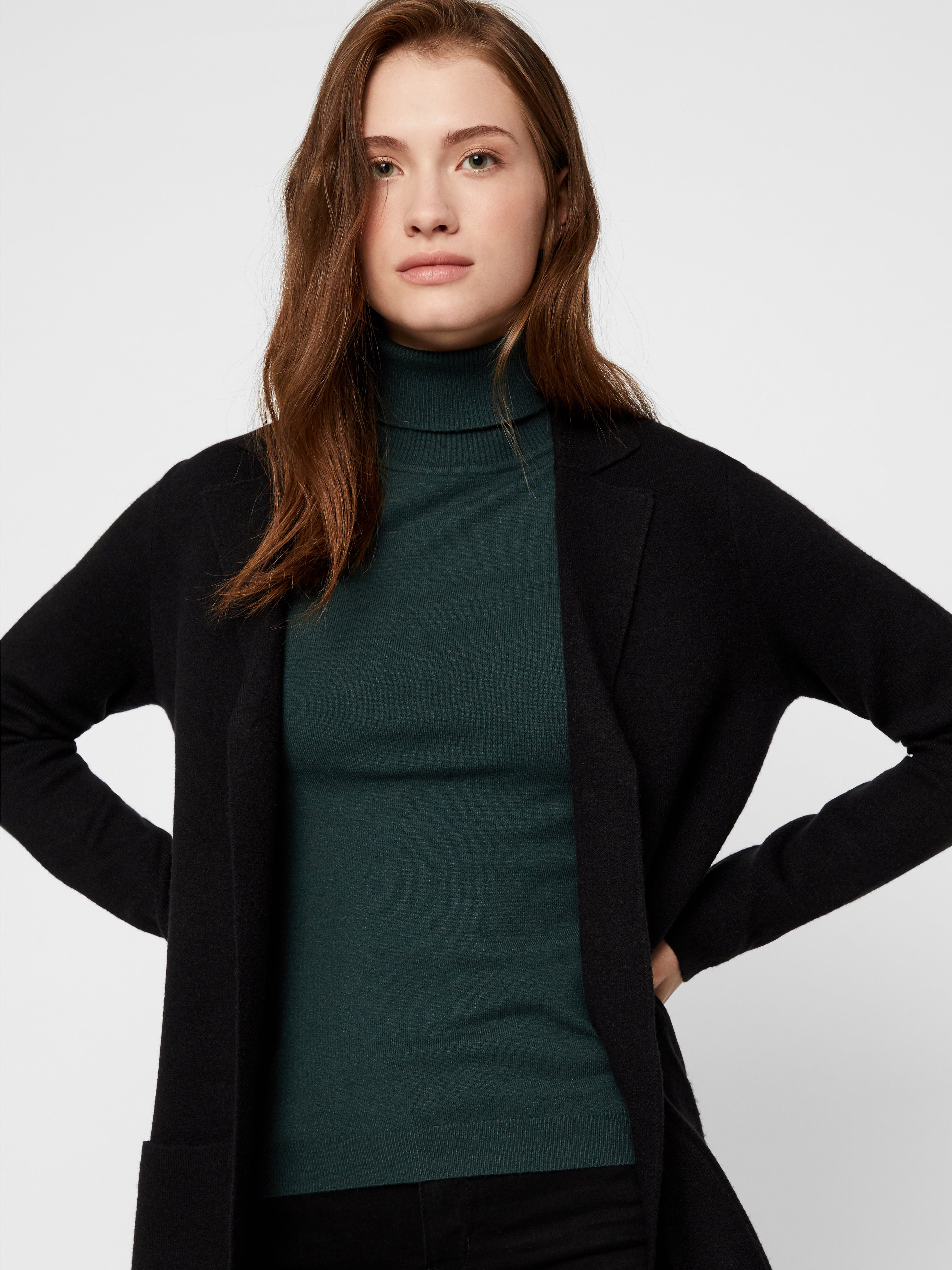 V-Neck Knit Cardigan | Black | Vero Moda®