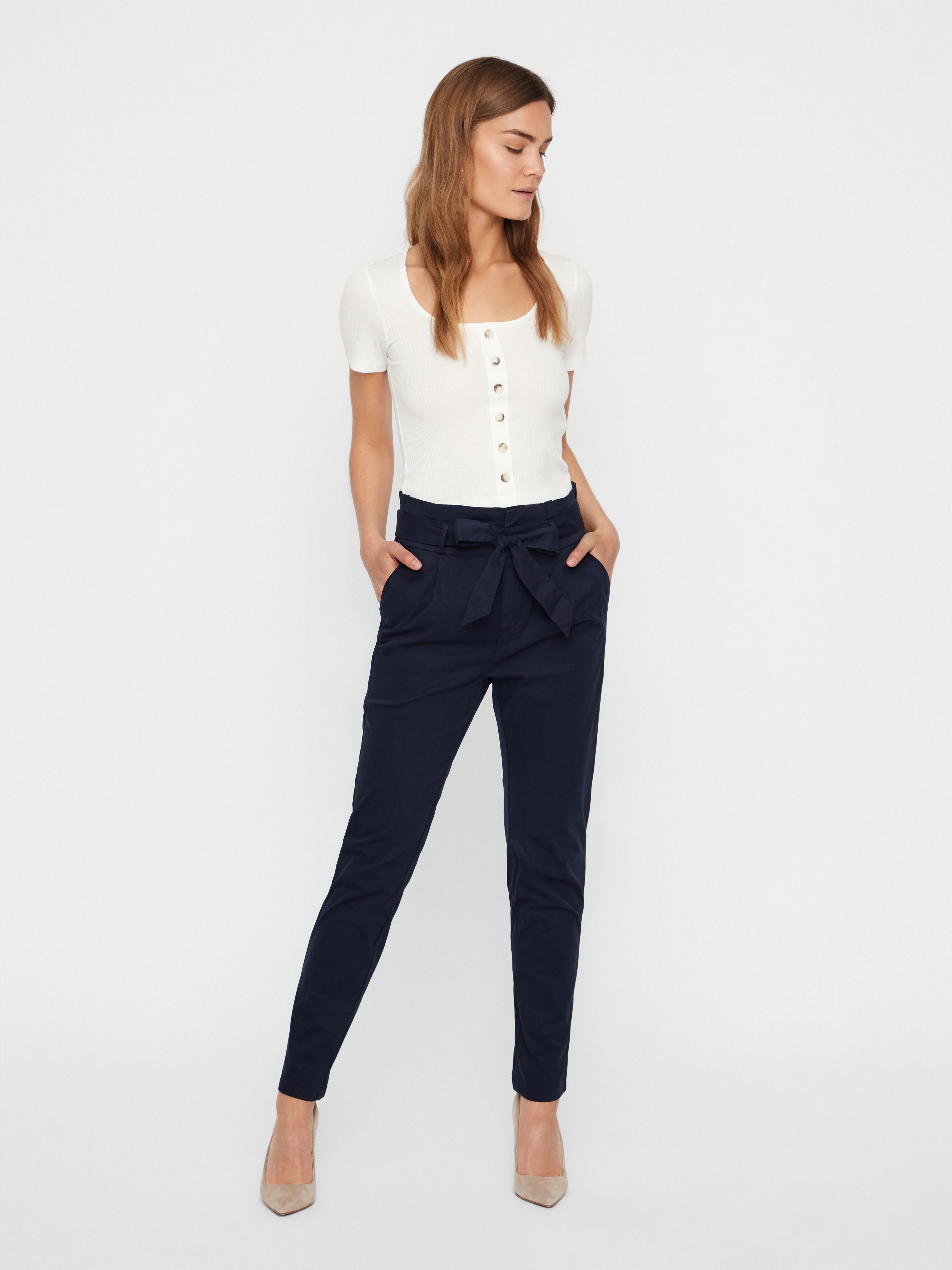 Buy Aswinfon Womens Trousers Linen Pants Elastic Waist Casual Cropped Loose  Fit Trouser Ladies with Pockets Online at desertcartINDIA