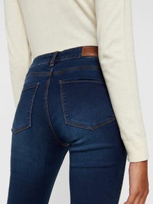 Vero Moda VMSEVEN Medelhög midja Slim Fit Jeans -Dark Blue Denim - 10217514