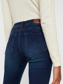 Vero Moda VMSEVEN Mid rise Slim Fit Jeans -Dark Blue Denim - 10217514