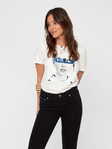 Vero Moda VMCARO T-Shirt -Snow White - 10218375