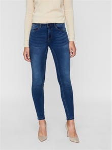 Vero Moda VMSEVEN Mid rise Slim Fit Jeans -Medium Blue Denim - 10218463