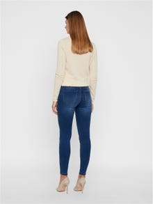 Vero Moda VMSEVEN Mid rise Slim Fit Jeans -Medium Blue Denim - 10218463