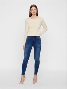 Vero Moda VMSEVEN Taille moyenne Slim Fit Jeans -Medium Blue Denim - 10218463