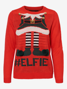Vero Moda VMELFIE Pullover -High Risk Red - 10219213