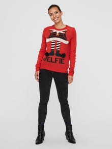 Vero Moda VMELFIE Pullover -High Risk Red - 10219213