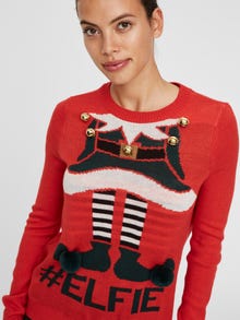 Vero Moda VMELFIE Pullover -High Risk Red - 10219213