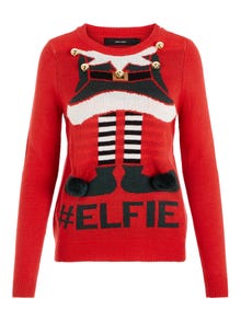 Vero Moda VMELFIE Pullover -Chinese Red - 10219213