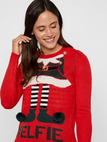 Vero Moda VMELFIE Pullover -Chinese Red - 10219213
