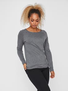 Vero Moda VMNELLIE Sweter -Medium Grey Melange - 10220902