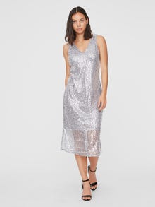 Vero Moda VMDAISY Langes Kleid -Silver Sconce - 10222086