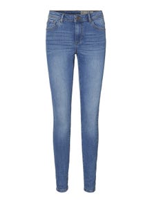 Vero Moda VMTANYA Middels høyt snitt Skinny Fit Jeans -Medium Blue Denim - 10222531