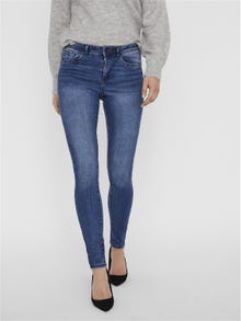 Vero Moda VMTANYA Medelhög midja Skinny Fit Jeans -Medium Blue Denim - 10222531