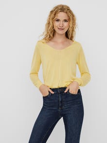 Vero Moda VMLINA Pullover -Pale Banana - 10223714