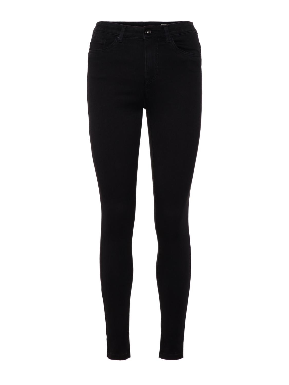 Vero Moda VMSOPHIA Hohe Taille Slim Fit Jeans -Black - 10223891