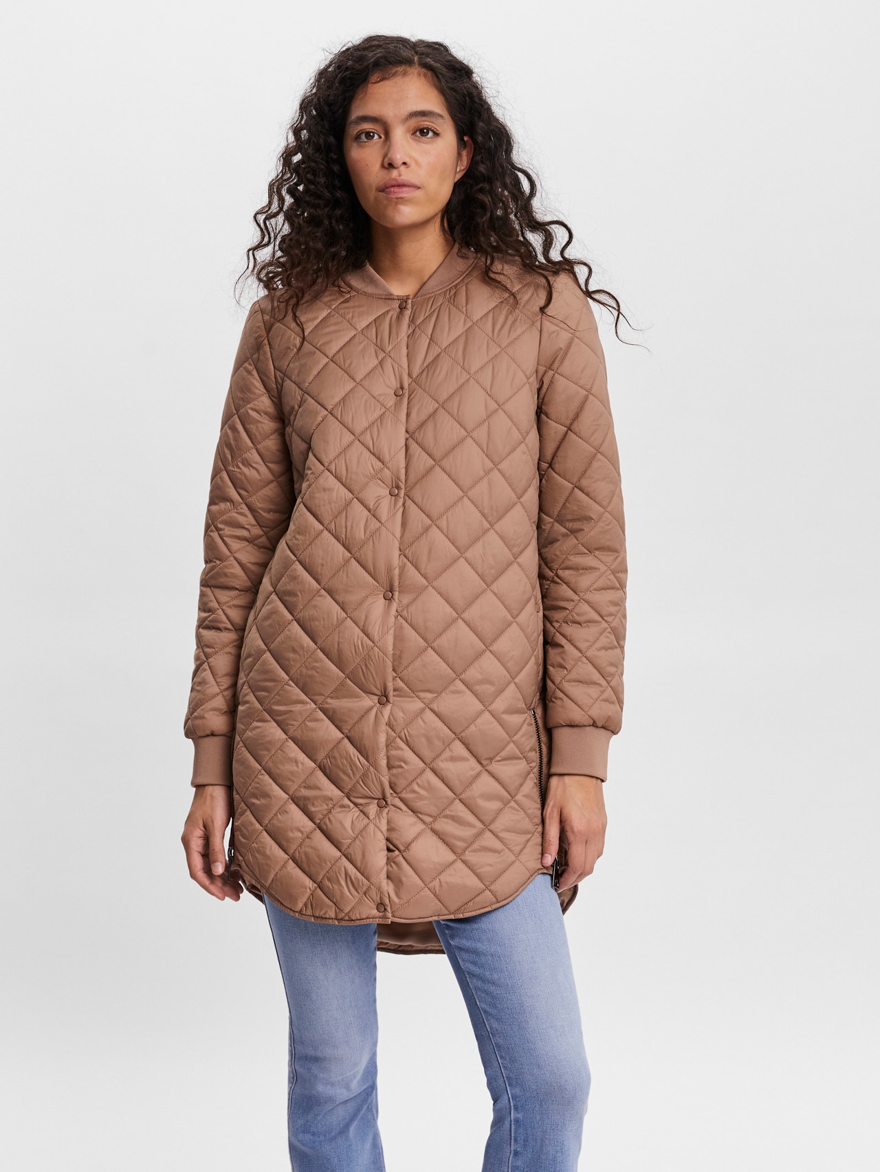 Quilted jacket | Brown | Vero Moda®