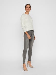 Vero Moda VMTANYA Taille moyenne Skinny Fit Jeans -Light Grey Denim - 10225233
