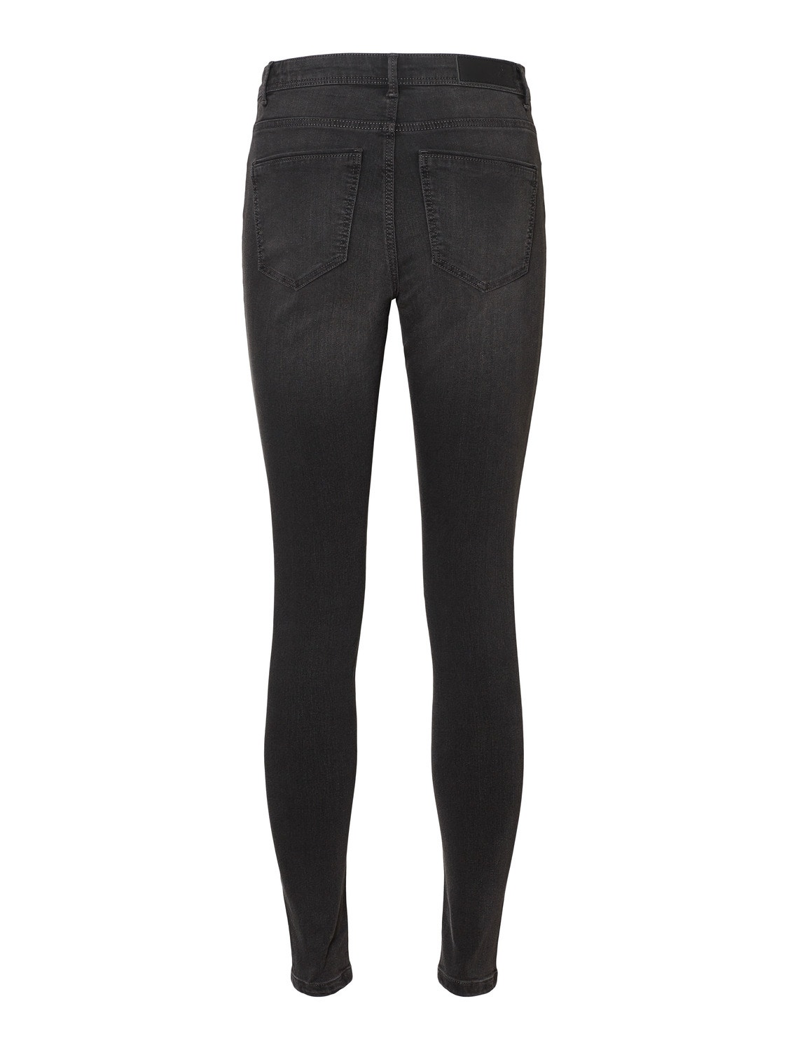 Vero Moda VMTANYA Medelhög midja Skinny Fit Jeans -Dark Grey Denim - 10225234