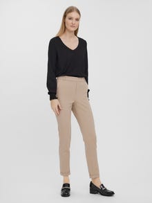 Vero Moda VMMAYA Mellemhøj talje Bukser -Silver Mink - 10225280