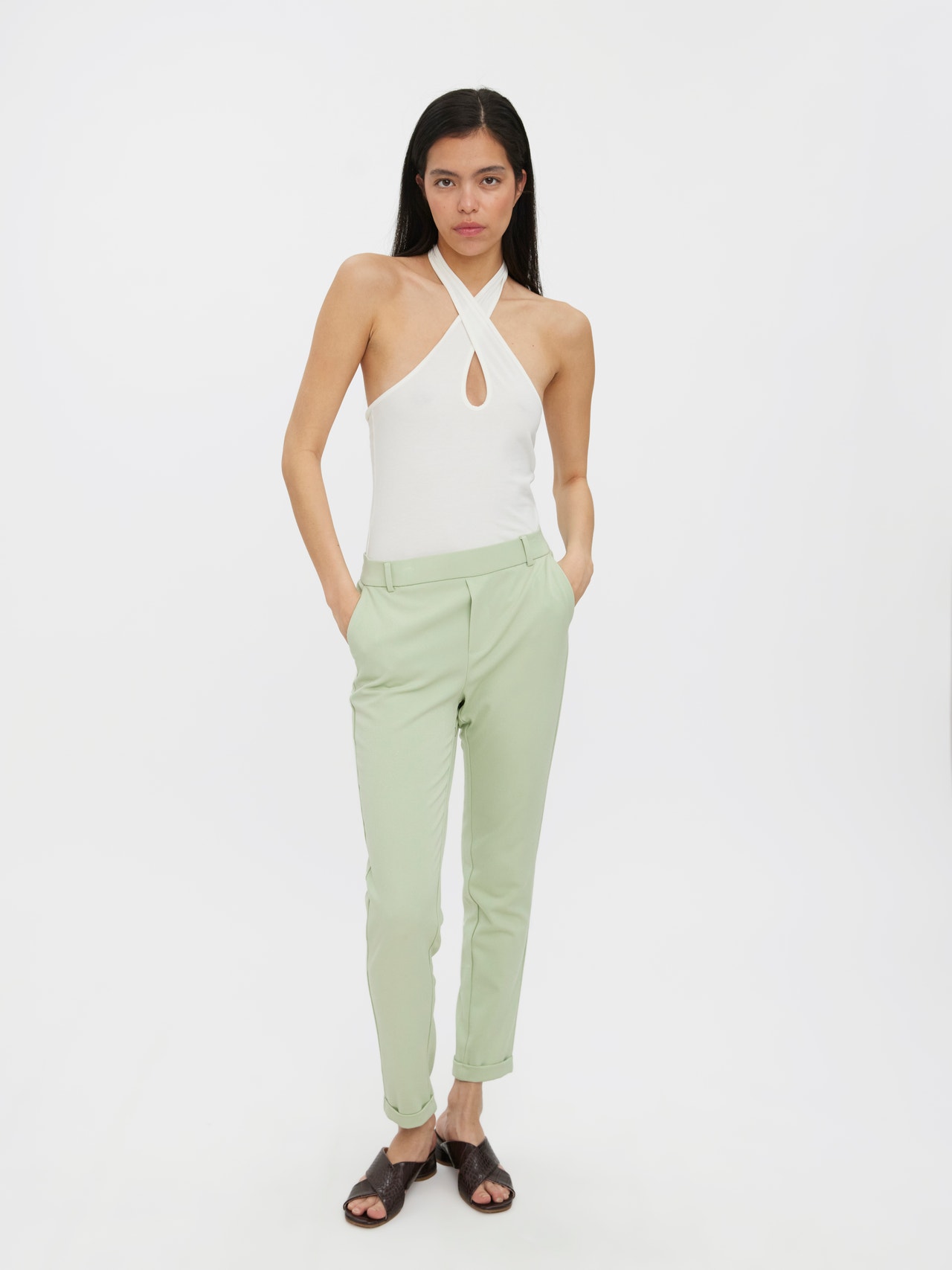 Vero Moda VMMAYA Trousers -Laurel Green - 10225280