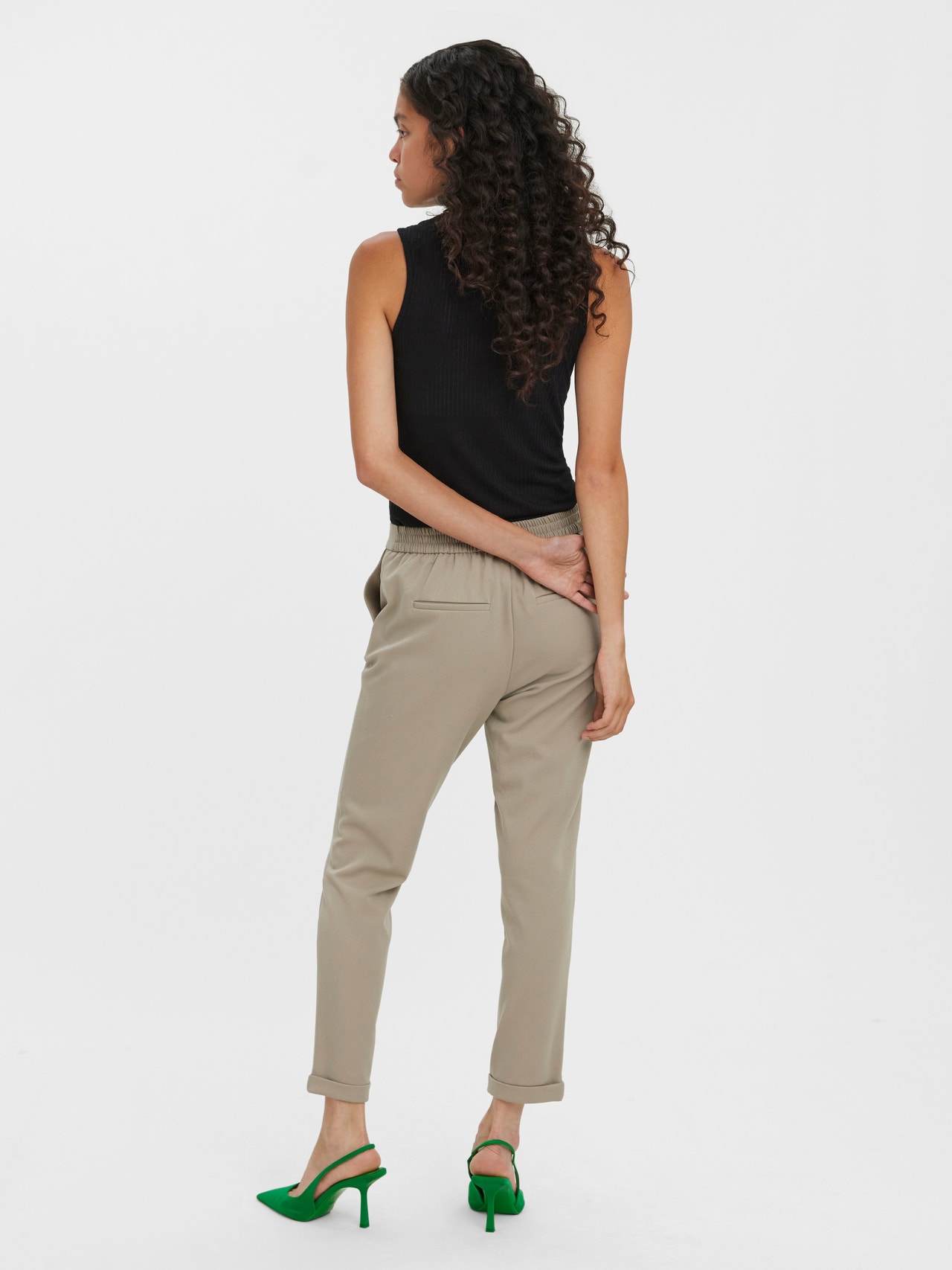 Vero Moda VMMAYA Mid waist Trousers -Laurel Oak - 10225280