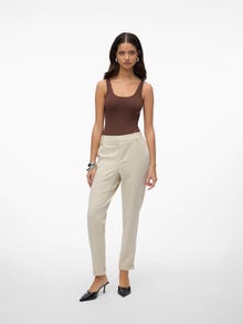 Vero Moda VMMAYA Mid waist Trousers -Oatmeal - 10225280
