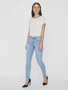 Vero Moda VMTANYA Średni stan Krój skinny Jeans -Light Blue Denim - 10225465