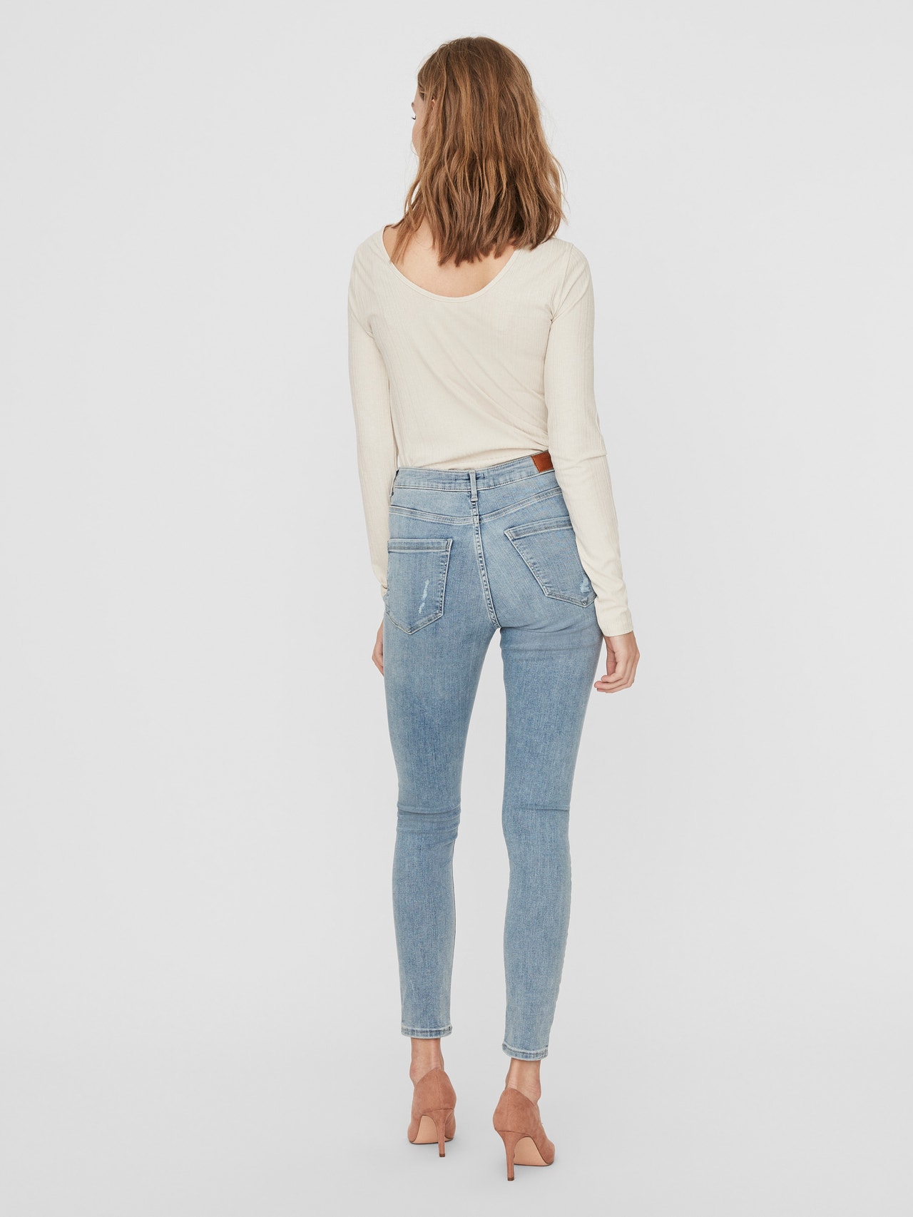 Vero Moda VMSOPHIA Høj talje Skinny fit Jeans -Light Blue Denim - 10225526