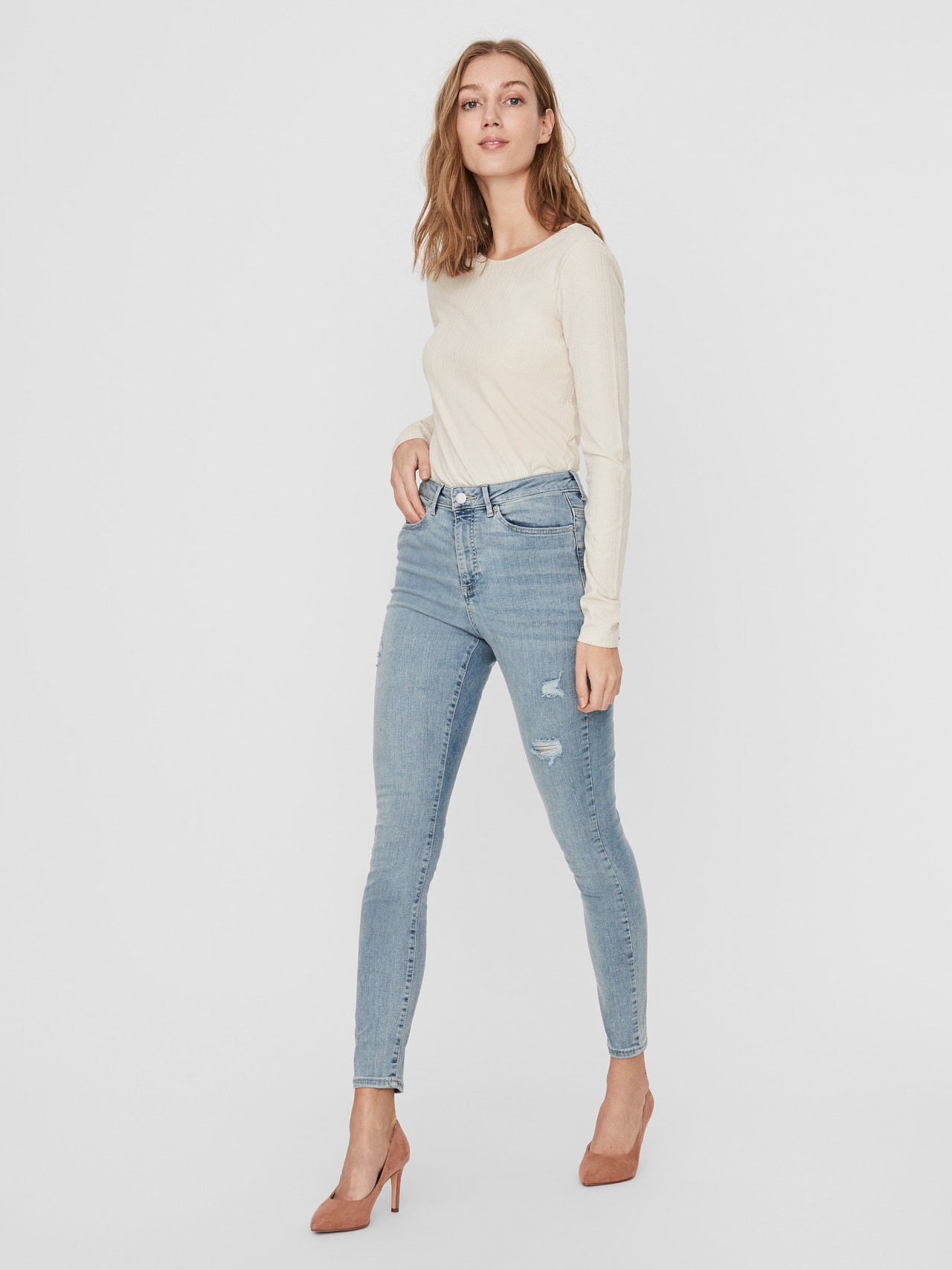 VMSOPHIA High rise Jeans | | Moda® Vero Light Blue