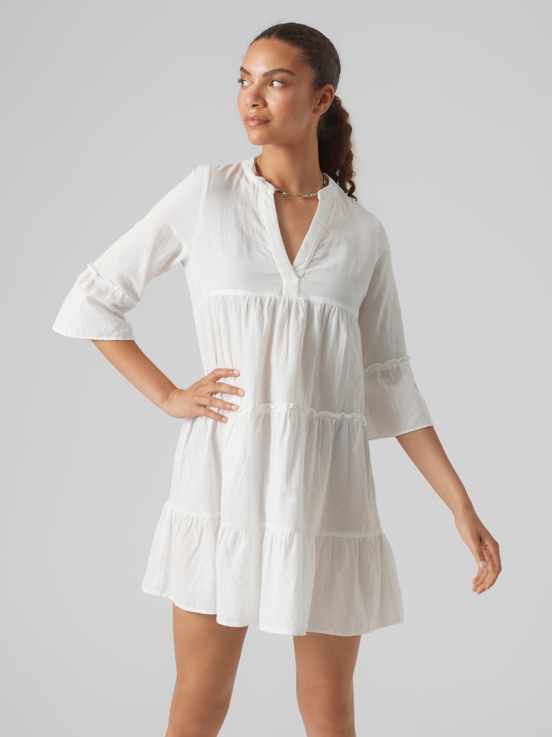 fraktion Levere Postnummer Kort kjole | White Clear | Vero Moda®