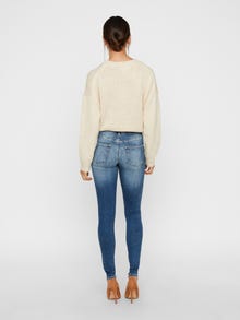 Vero Moda VMLUX Medelhög midja Slim Fit Jeans -Medium Blue Denim - 10226464
