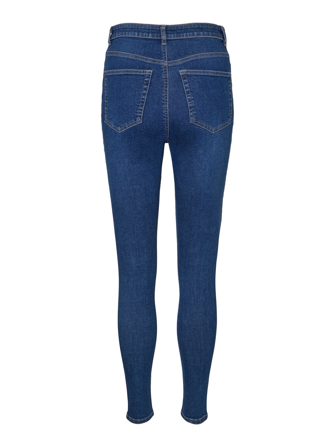 Vero Moda VMSANDRA Super High Rise Skinny Fit Jeans -Medium Blue Denim - 10227316