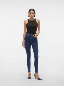 Vero Moda VMSANDRA Super high rise Skinny fit Jeans -Medium Blue Denim - 10227316