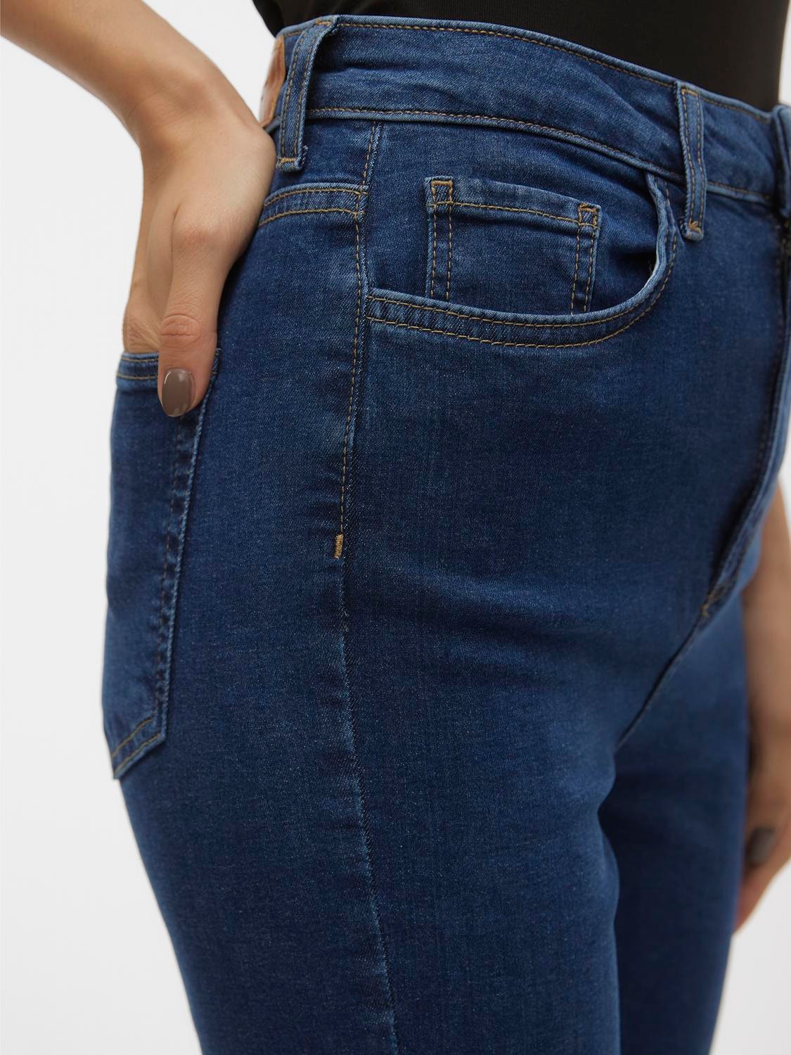 Vero Moda VMSANDRA Vita molto alta Skinny Fit Jeans -Medium Blue Denim - 10227316