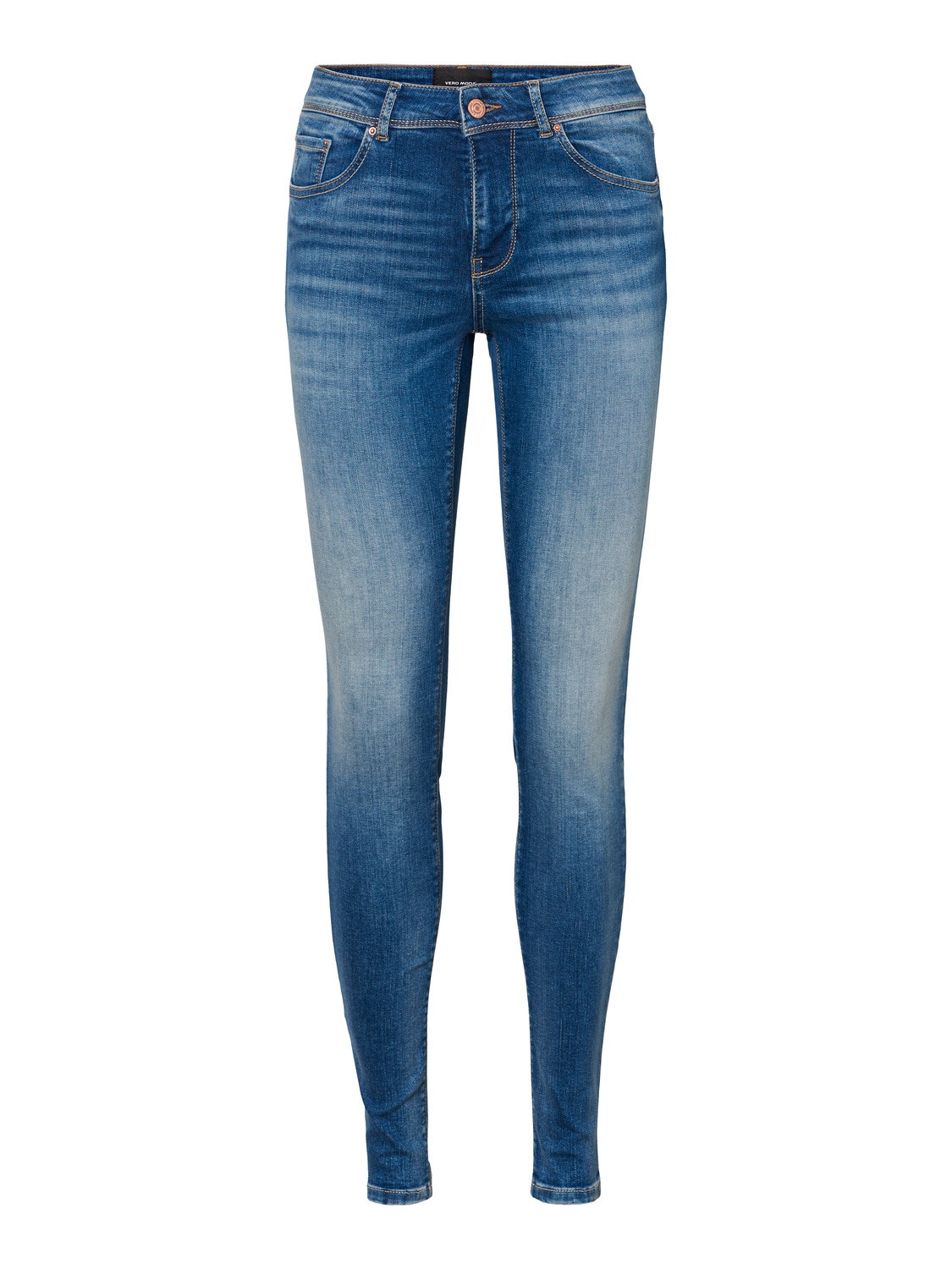 Vero Moda VMLUX Średni stan Krój slim Jeans -Medium Blue Denim - 10227600