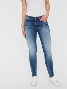 Vero Moda VMLUX Medelhög midja Slim Fit Jeans -Medium Blue Denim - 10227600