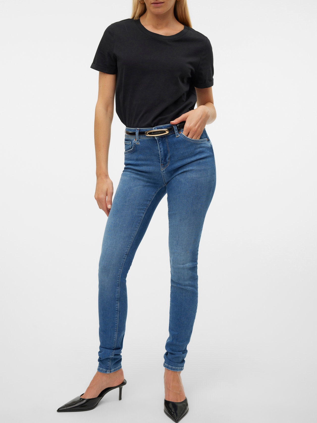Vero Moda VMLUX Slim fit Jeans -Medium Blue Denim - 10227600